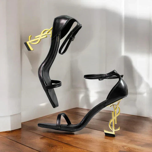 Black YSL Heel Opyum Black Heel