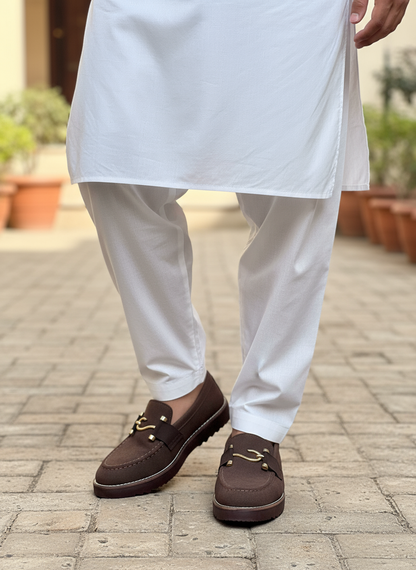 Mans Sweat lather Shoes Brown