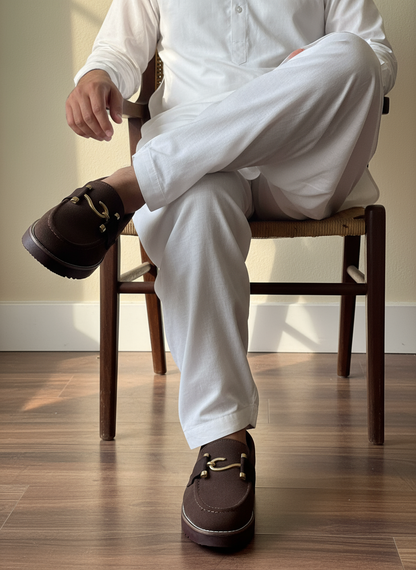 Mans Sweat lather Shoes Brown