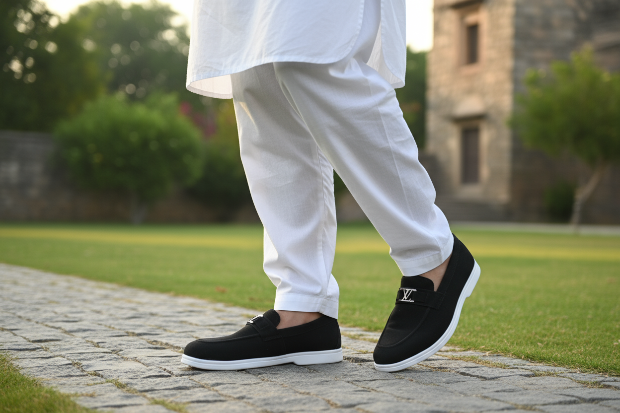 Stylish Loafers Hand Made Swat Lather