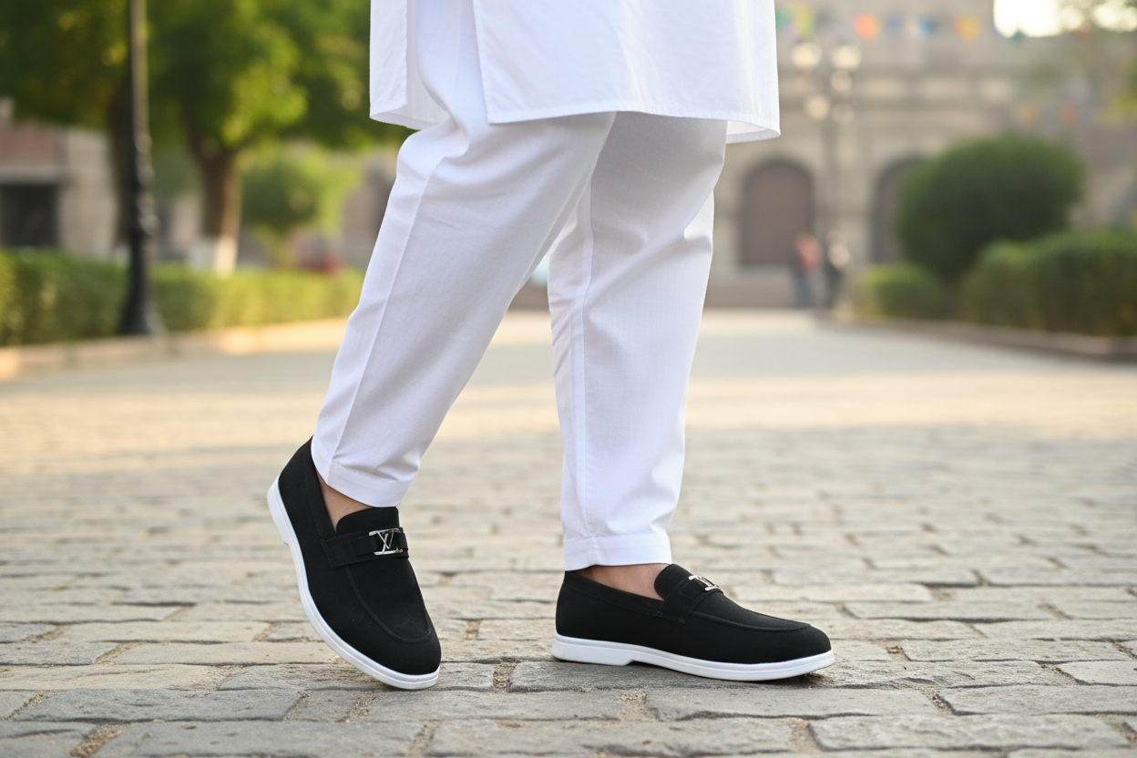 Stylish Loafers Hand Made Swat Lather