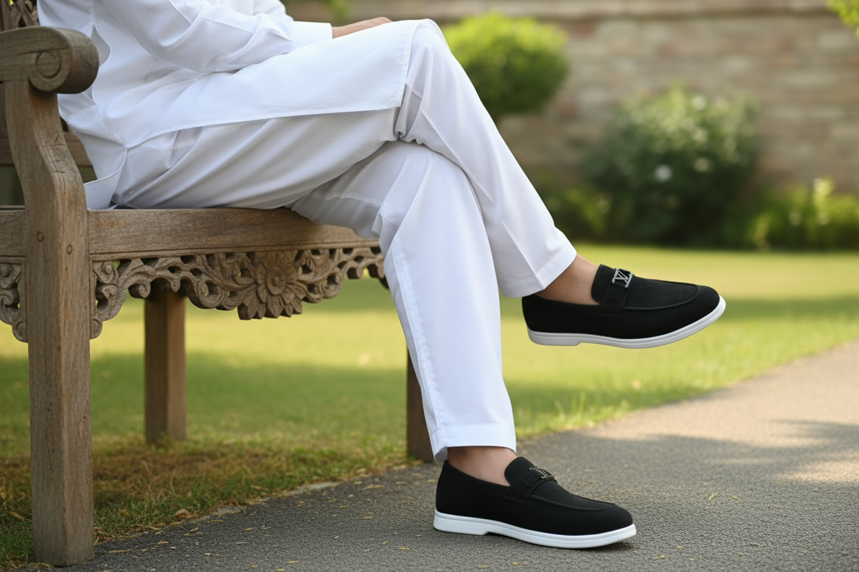 Stylish Loafers Hand Made Swat Lather