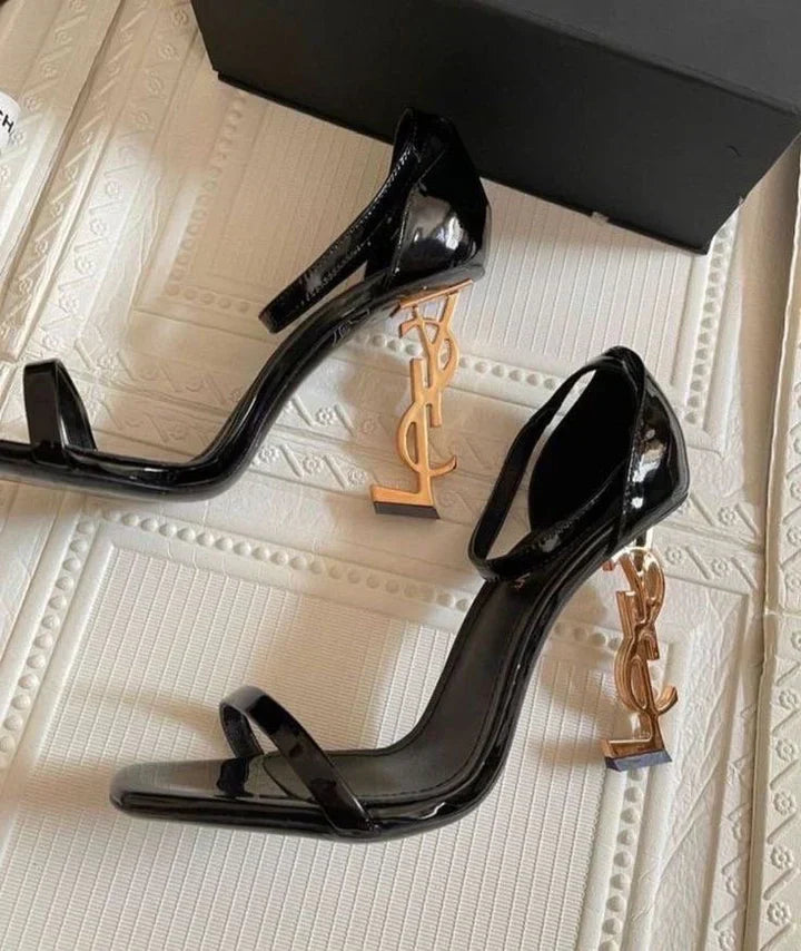 Black YSL Heel Opyum Black Heel